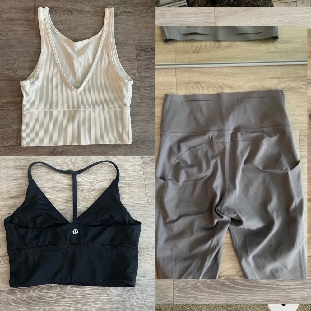 Bundle Lululemon pocket capri twist and pivot bra